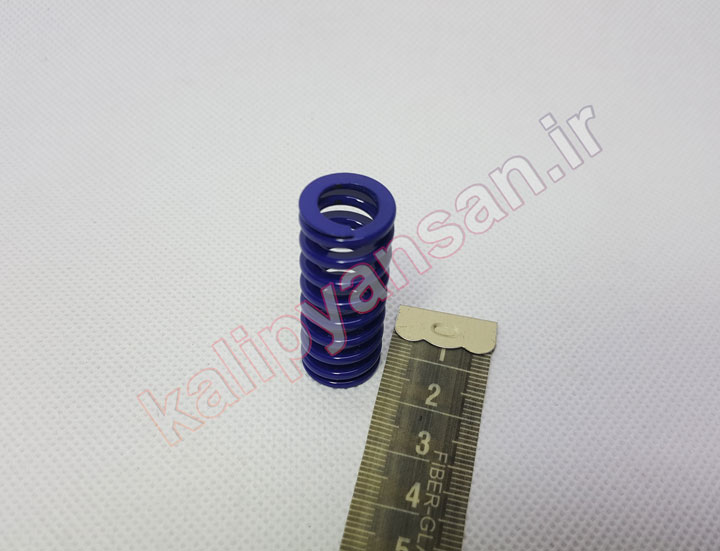 فنر آبی رنگ قالب به قطر 16 و ارتفاع 38