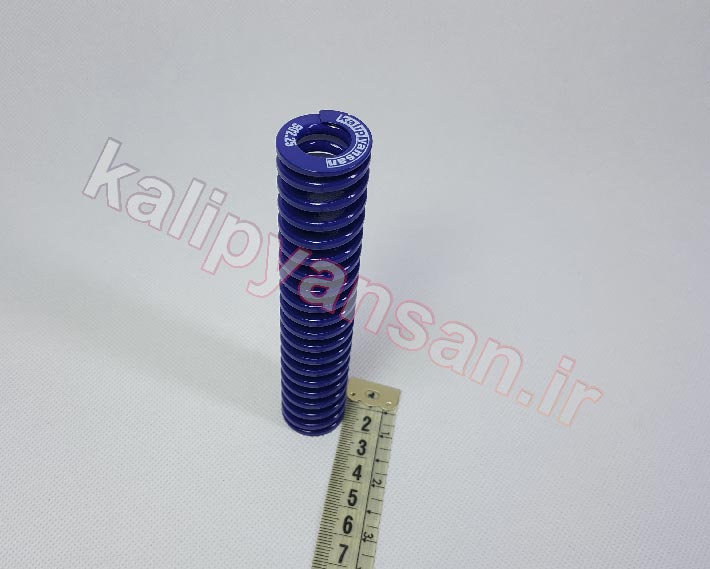 فنر آبی رنگ قالب به قطر 25 و ارتفاع 127
