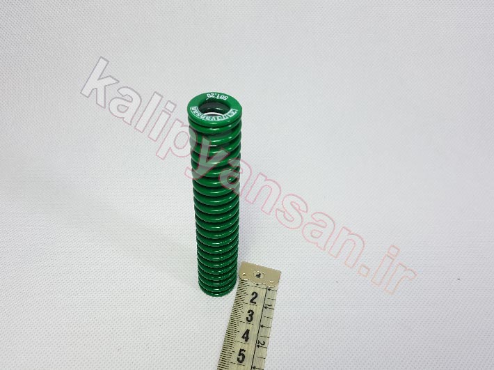 فنر سبز رنگ قالب به قطر 16 و ارتفاع 102