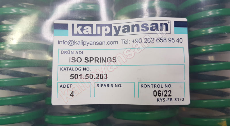 فنر قالب سازی سبز قطر 50 و ارتفاع 203