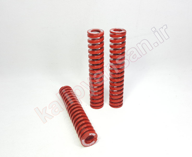 فنر قالب سازی قرمز قطر 25 و ارتفاع 127